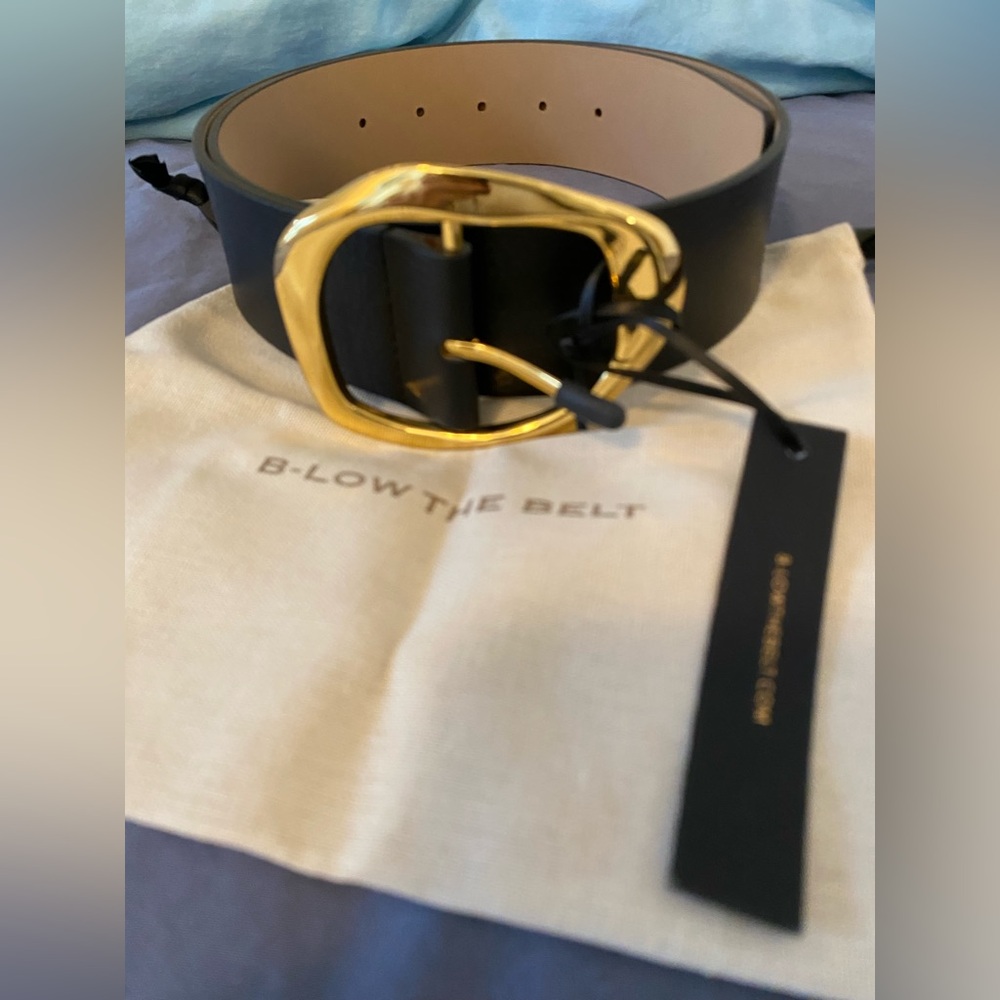 B-Low the Belt Edmond Black with Gold Buckle